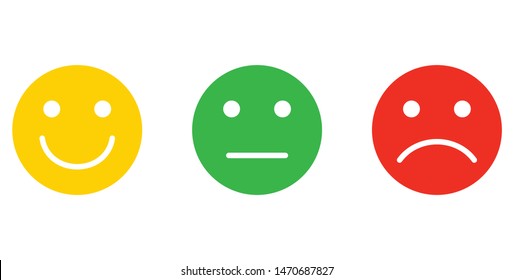 Set of emoji face icons. Vector Set of colour Emoticons. Sad and happy mood Icons. 
