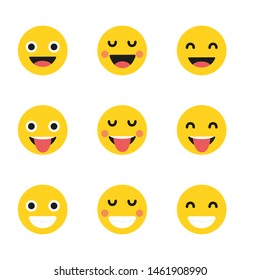 Set Smile Emotion Icons Stock Vector (Royalty Free) 431816527