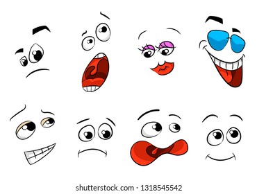Set emoji template emotion collection design elements. Vector illustration.