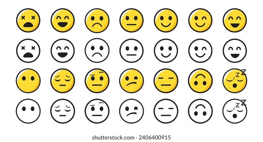 set of emojis emoji with different emotions web emojis se