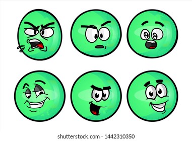 Set Emojis Various Face Expression Vector Stock Vector (Royalty Free ...