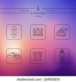 Set of e-money icons