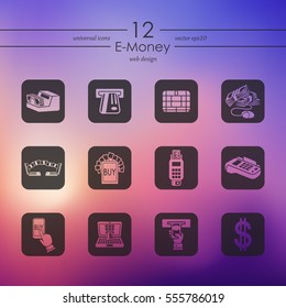 Set of e-money icons