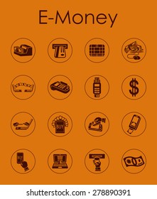 It is a set of e-money simple web icons