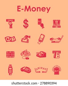 It is a set of e-money simple web icons