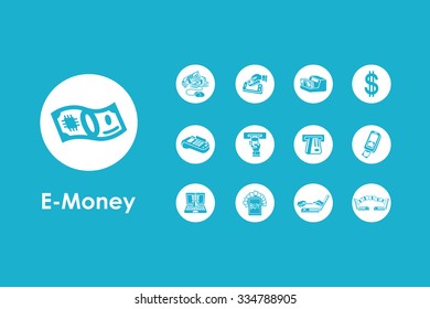 It is a set of e-money simple web icons