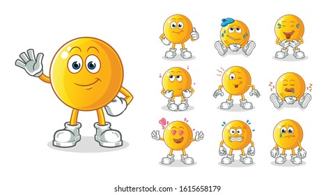 set of emoticon emoji cartoon. with a variety of expressions, including sad, in love, angry, crying and others. cartoon mascot vector