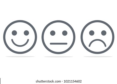 set of emoticon set of emoji icon happy and sad