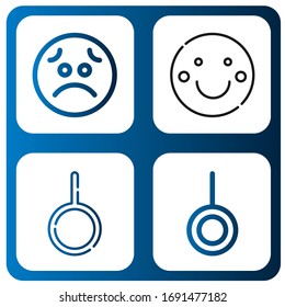 Set of emoticon icons. Such as Sad, Smile, Neutral , emoticon icons
