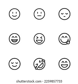 conjunto de emoticonos aislados en blanco