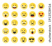 set of emoticon smile icons