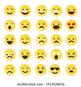 set of emoticon smile icons