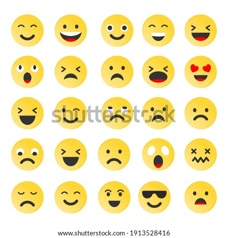 set of emoticon smile icons