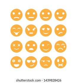 Set of emoticon vector icon illustration design  