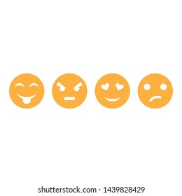 Set of emoticon vector icon illustration design  