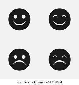 Set of emoticon vector   icons.
