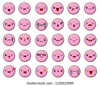 Set of emoticon vector isolated on white background. Emoji vector. Smile icon collection. Emoticon icon web.
