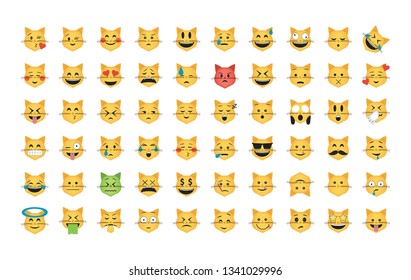 Set of emoticon vector isolated on white background. Emoji vector. Smile icon collection. Emoticon icon web.