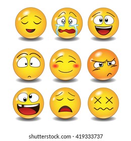 Set of Emoticons. 