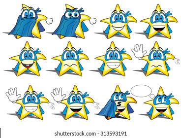set of emoticons with different emotions on a white background