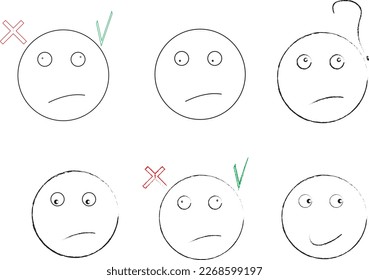 Set of Emoticons with different expressions