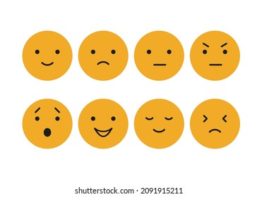 	
a set of emoticons with different moods, different facial expressions. emotions of the character. emoticons for communication on the Internet social network