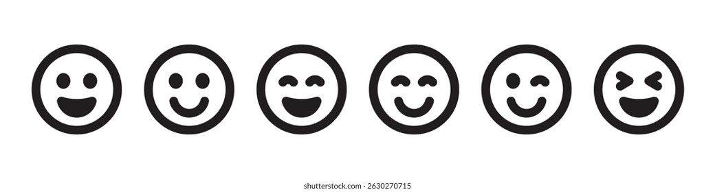 Conjunto de emoticonos con diferentes sentimientos. Los emojis positivos y negativos se enfrentan a la colección.