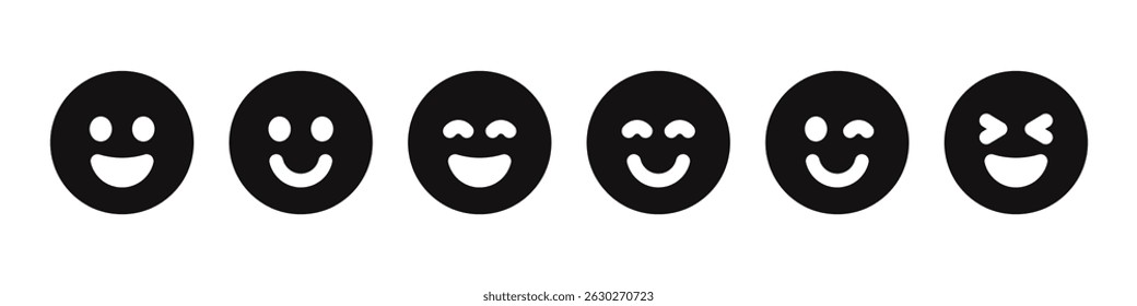 Conjunto de emoticonos con diferentes sentimientos. Los emojis positivos y negativos se enfrentan a la colección.
