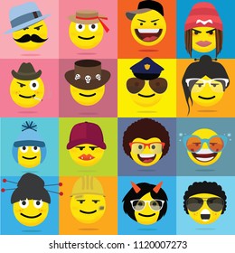 Set of Emoticons Set of Emoji 2