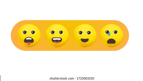 Set of Emoticons. Set of Emoji. Isolated