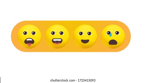 Set of Emoticons. Set of Emoji. Isolated
