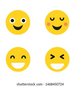 Set of Emoticons. Set of Emoji. Isolated vector illustration on white background