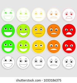 Set Emoticons Emoji Level Rank Load Stock Vector (Royalty Free ...