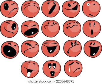 a set of emoticons in a vector