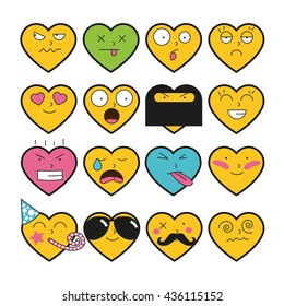 Set of Emoticons, vector