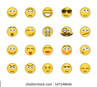 Set of emotion related icons.