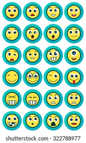 Set of Emotion Stickers Isolated on White 2