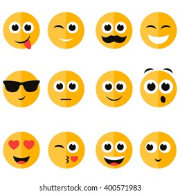 set of emotional face icons