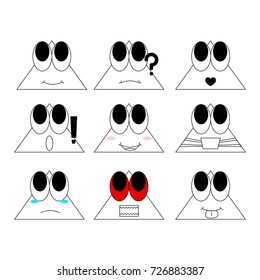 Set the emotional triangle.Vector illustration.