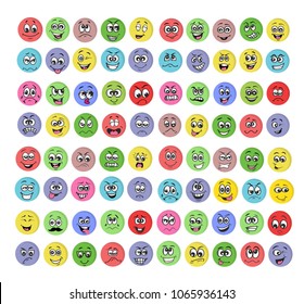 set of emotions. set of emoji.vector emotional face icons