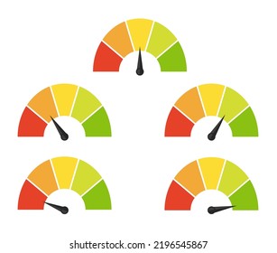 Set emotions scale on a white background. Vector illustration