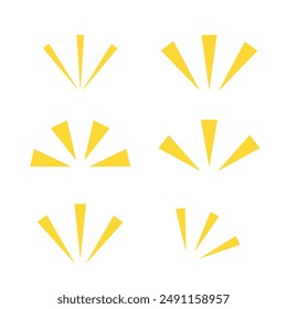 Set of emphasis mark representing a person's emotions. set of surprise mark or impact. symbol for human emotion