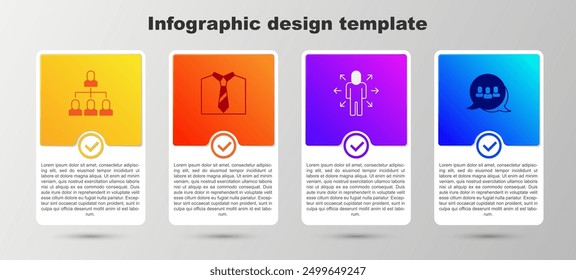 Establezca la jerarquía de empleados, el tiempo de trabajo, el administrador de multitarea y la base de equipos de proyecto. Plantilla de infografía de negocios. Vector