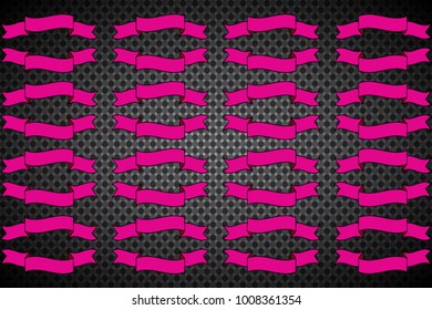 Set of empty banner ribbons isolated on a transparent background. Vector illustration