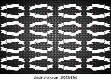 Set of empty banner ribbons isolated on a transparent background. Vector illustration