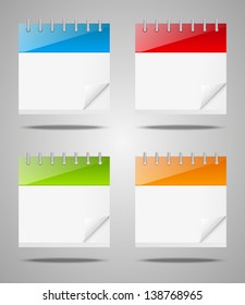 Set of empty calendar icons