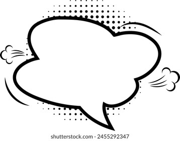 Set of empty comic bubbles. Speech bubbles. Halftone shadows. Vector Illustration.