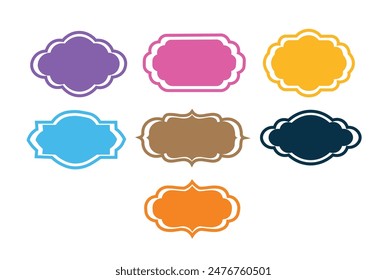 Set of empty comic speech bubbles different colourful shapes. Sound effects in pop art style. Vector illustration
