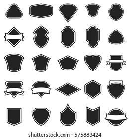 Set of the empty emblems isolated on white background. Design elements for logo, label, emblem, sign. Vector illustration.