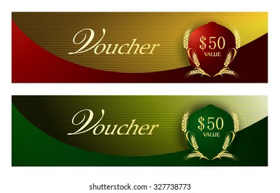 set of empty form of vouchers